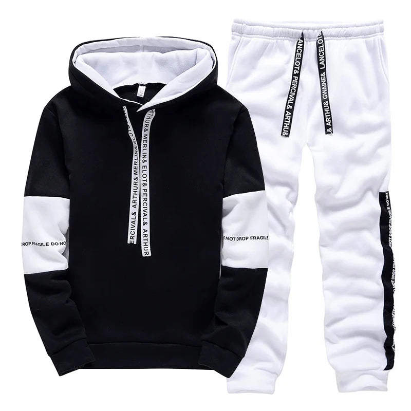 2025 Hot Sale Mens Fashion Hoodies and Sweatpants Urban Casual Hooded Tracksuit Autumn Winter Male Outdoor Sport Jogging Suits