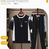 2024 Summer New Fashion Trend Printed Short-Sleeved T-shirt Sports Plus-Size Set Men's Casual Loose High-Quality Two-Piece Set