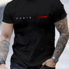 Men's 100% cotton summer loose PARIS Creative Letter print casual slim fit round neck short sleeved T-shirt top