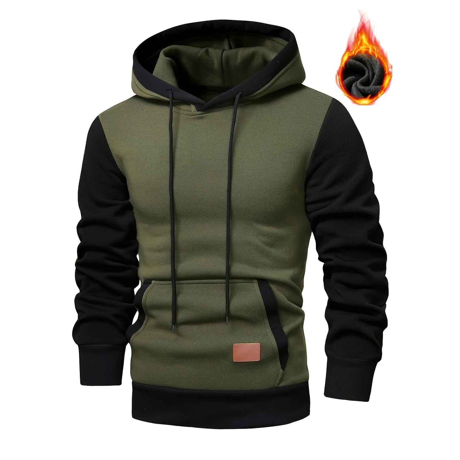 Men Sweatshirt Autumn And Winter Thick Fleece Pullovers Fashion Trendy Hoodies Long Sleeve Outdoor Fitness Hooded Streetwear