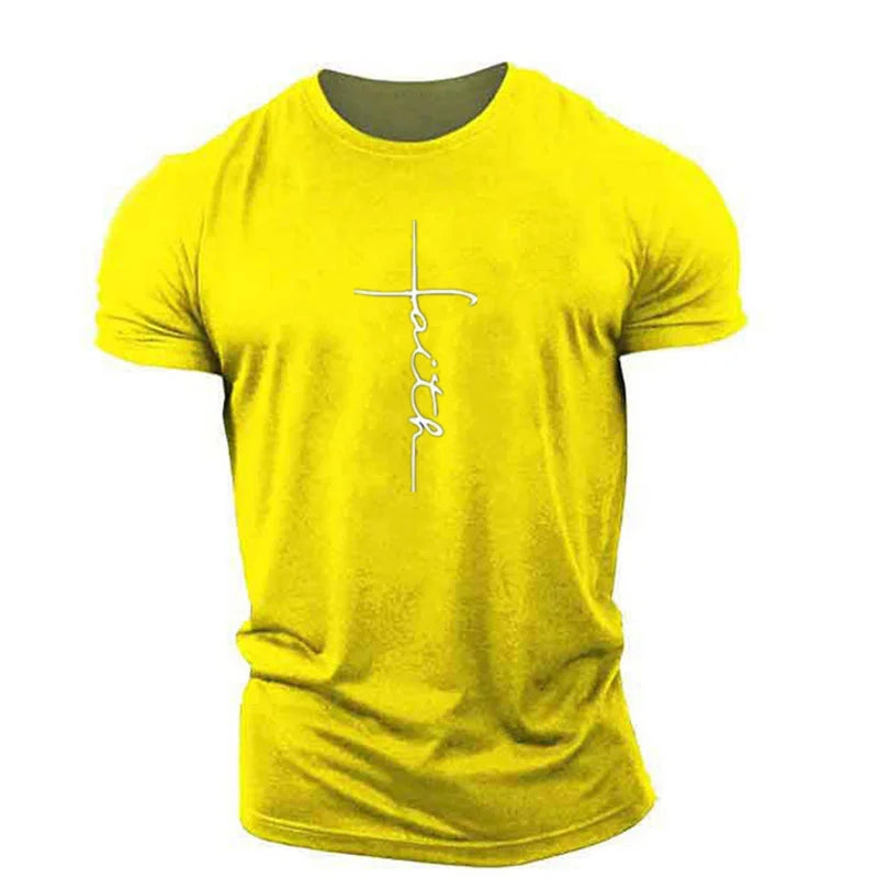 Men's Sports Letter T-Shirts Short Sleeve Summer Gym Fitness Black T Shirt Workout Sporty O-Neck Casual Tops Tee Plus Size 6XL