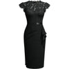 New Women's Lace With Patchwork Waist CinChing One Step Skirt And Small Dress