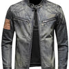 denim jacket trendy retro fashion casual stand-up collar zipper jacket