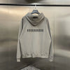 Classic Design Men 100% Cotton Hoodies Back Two Rows Tops Letter Logo Hooded Sweaters Luxury Couple High Street Loose Hoodies