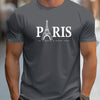 Men's 100% pure cotton summer loose size PARIS letter pattern print casual comfortable round neck short sleeved T-shirt top