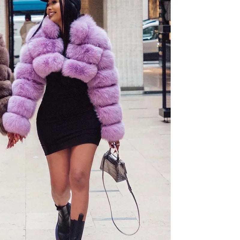 MAOMAOKONG Trend New Real Fur Coat Natural Fox Fur Women's Winter Coats Short Jackets Female Clothing Vests Fashion