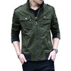 Thin Men's Jacket Korean Style Fashion Stand Collar Spring Autumn Cargo Jacket Coat