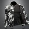 Minglu Ink Painting Jacquard Men's Jackets Luxury Single Breasted Turn Down Collar Male Coats Man Overcoat Plus Size 5XL