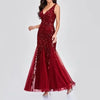 Elegant Fashionable V-neck Sequin Dress Socialite Stylegown Summer Cross-border Hot Selling Dress Sleeveless