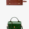 Genuine Leather Women luxury bag high quality Simple vintage Fashion Postman handbags ladies shoulder green small bag