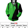 Shego Cosplay Fantasy Sweater Outfits Adult Women Disguise Costume Hoodie Casual Unisex Zip Jacket Halloween Roleplay Clothes