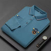 Embroidered Pure Cotton Hot Selling Men's Polo Shirt New Autumn And Winter Long Sleeved Breathable Casual Slim Fit Top 4xl