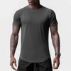 Mens Quick Dry T-shirt Summer Running Sport Breathable Short Tee Casual Shirt Male Gym Fitness Bodybuilding Workout Clothing