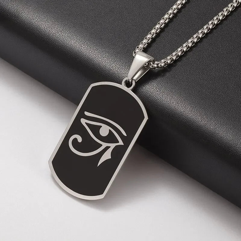 Hip Hop Military Style Stainless Steel Dog Tag Pendant Necklace for Men Women Gold Plated Personalized Id Card Name Jewelry