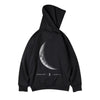 M-8XL American Style Street Crescent Print Oversized Hoodie Long-sleeve Loose Hoodie Student's Large Soft Velvet Hooded Sweater