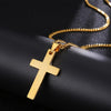 Men Simple Cross Pendant Alloy Necklace Chain Jewelry Christmas Day Gift Simple Cross Stainless Steel Necklace Titanium Steel