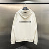 Classic Design Men 100% Cotton Hoodies Back Two Rows Tops Letter Logo Hooded Sweaters Luxury Couple High Street Loose Hoodies