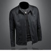 Minglu Faux Leather Stand Collar Men's Jackets Luxury Long Sleeve Solid Color Casual Male Coats Spring Autumn Man Overcoat 4XL