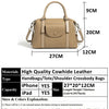 Hifashion Cow Genuine Leather Boston Tote Handbags For Women 2025 Trend Designer Satchel Purses Ladies Shoulder Crossbody Bags