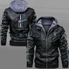 Cross-border Best-seller Men's Leather Jacket Pu Material Motorcycle Windproof Warm Leather Coat European Style For Autumn