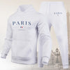 Men's hoodie set Paris Printed sweatshirt Sweatpants 2-piece men's hoodie jogging pants set casual street sportswear