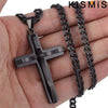 KISMIS 1PC Stainless Steel Cross Necklace Pendant Jewelry Catholic and Christian Jesus Amulet