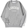 London Westminster Street Letter Prints Sweatshirts For Men Autumn Casual Hoodies O-Neck Soft Pullovers Street Trend Clothing