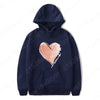 Fashion Valentine's Day Heart & Love Print Hoodies For Women Winter Autumn Casual Hooded Sweatshirts Valentines Hoodies Pullover