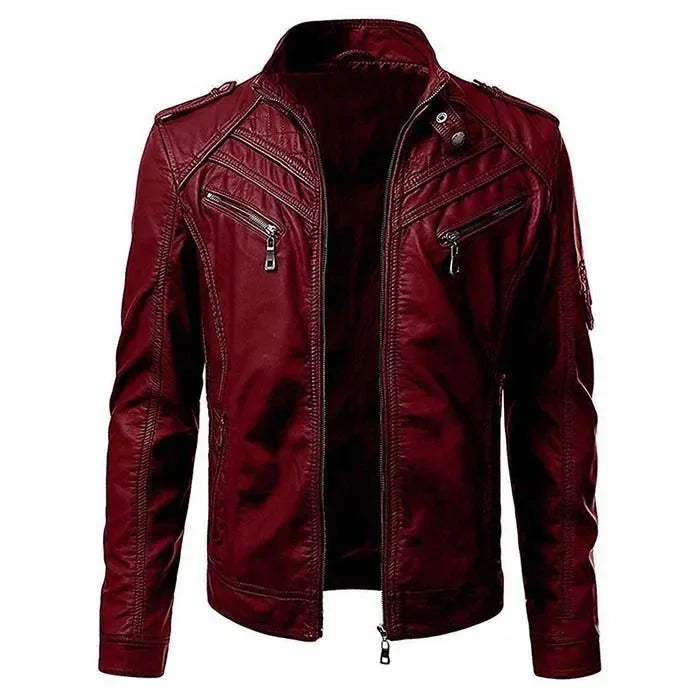 Men Faux Leather Jacket Motorcycle Men Jackets Black Jaqueta De Couro Masculina Outwear Male Slim Fit Pu Leather Coats Man