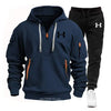 New Men's Sets Tracksuit Autumn Men Multi-pocket Zipper Hoodie + Sports Pants Two-piece Leisure Fitness Sports Men Clothing Set