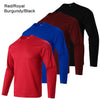 Men's Casual Plain T-shirt Men's Long-Sleeved Fashion Fitness Long-Sleeved T-shirt Men's Blouse