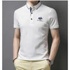 Summer New Men's Embroidered Polo Collar 100% Cotton Short Sleeved Polo Shirt Fashion Solid Color Casual Top T-shirt M-4xl