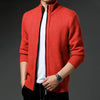 M-4XL Autumn/Winter New Men's Plush Thickened Knitted Jacket Vertical Neck Zipper Sweater Cardigan Warm Coat Jacket Jacket