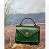 Genuine Leather Women luxury bag high quality Simple vintage Fashion Postman handbags ladies shoulder green small bag