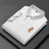 Embroidered Men's Pure Cotton Popsicle Cotton Short Sleeved Polo Shirt Summer New Business Casual Breathable Men's Top 4xl