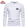 Spring and Autumn Men's Embroidery Brand Pure Cotton Long Sleeved T-shirt New Luxury Fashion Casual Comfortable Polo Shirt Top