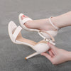 Summer Basic Outdoors High Heels 8CM 9.5CM Sexy Ankle Strap Party Sandals Classic Women Daily Office Shoes Sandalias De Mujer