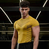 Summer New Men's T-Shirts Sports Fitness Quick Drying Breathable High Elasticity Tight Clothing Gym Running Training Clothes