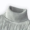 High Neck Solid Color Pullover Knitted