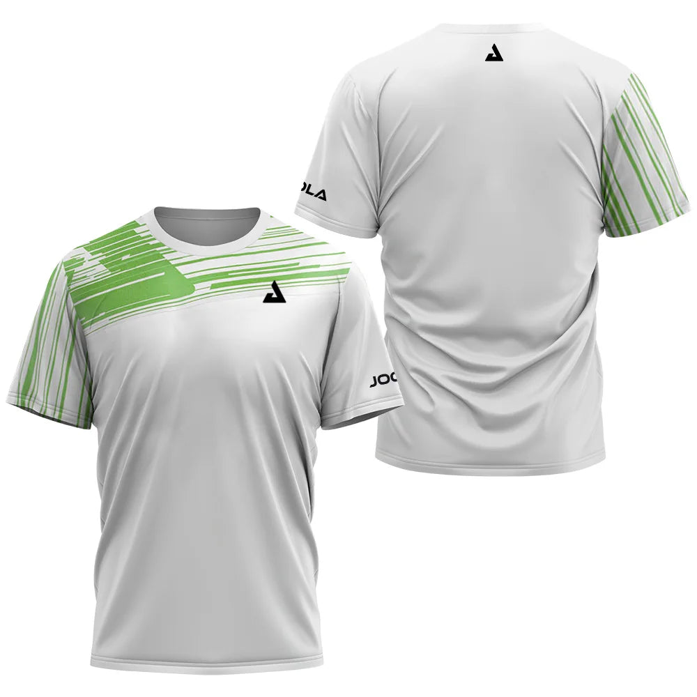 monogram print Men's badminton Tennis brand Quick dry short sleeve men's Tops sports T-shirt