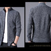 M-4XL Autumn/Winter New Men's Plush Thickened Knitted Jacket Vertical Neck Zipper Sweater Cardigan Warm Coat Jacket Jacket