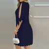 Sexy Hip High Waist Dress Women Elegant Party Short Sleeve Formal Occas Dress Female Clothing Vestido Mini Skirt