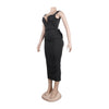 European V Neck Strap Solid Bodycon Dress Summer Casual Female Party Sexy Dresses Vestidos