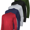 5 Pack Long Sleeve Shirts for Men Moisture Wicking  Sun Protection Tee Shirts Workout T Shirts Casual