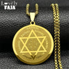 Stainless Steel 7 Archangels Pendant Necklace Women Men Gold Color Hip Hop Planet Sun Moon David Star Religious Jewelry Gift