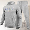 Men's hoodie set Paris Printed sweatshirt Sweatpants 2-piece men's hoodie jogging pants set casual street sportswear