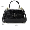 Handbag Leather women's bag Crocodile patterned real cowhide totebag fashion ladies handbags famous brand Women's bags