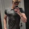 Summer New Fitness Clothes Coach Sports T-shirt Muscle Tights Men High Elastic Training Clothes Short Sleeve Fitness Clothes Men