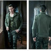 High-quality men's military jacket new multi-pocket collar embroidered sleeve pilot tooling plus size cotton jacket men