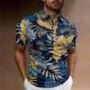 New Men's Polo Shirt Coconut Tree Print Tops Hawaiian Casual Shirt Oversized Lapel Short-Sleeved T-Shirt Outdoor Travel Clothing